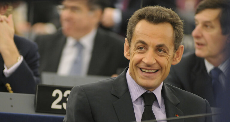 Fotografia 4: Plenary session in Strasbourg - Debate on the outcome of the European Council with French President Nicolas Sarkozy and Commission President Jose Manuel Barroso