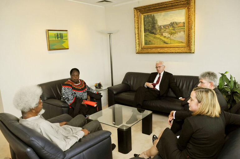 EP President meets with the Laureate of the Nobel Prize in Literature and with the President of the Pan-African Parliament.