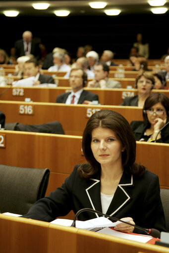 Monica Maria IACOB-RIDZI in plenary session in Brussels.