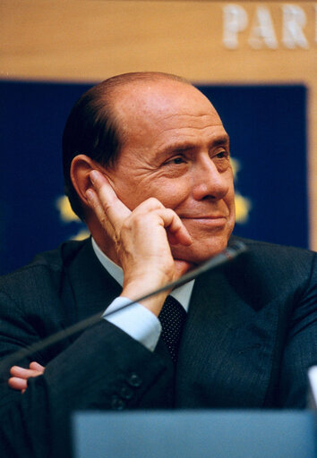 Photo 28 : Italy's Prime Minister visits the EP in Strasbourg to present the programme of the Italian Presidency of the Council