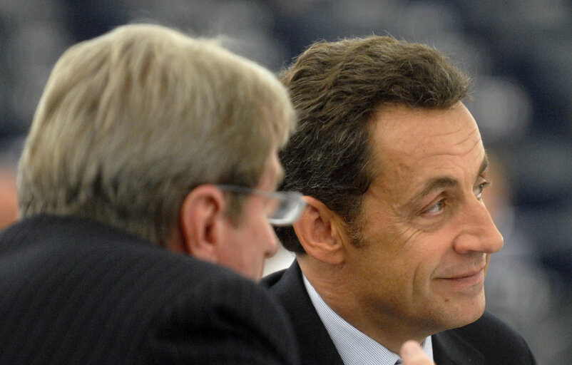 Fotagrafa 1: Plenary session in Strasbourg - Presentation of the French Presidency programme - Council statement and debate with Nicolas SARKOZY, President of the French Republic and President in office of the European Council