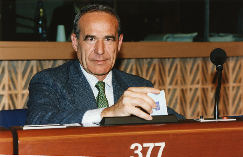 Suriet 1: Portrait of Roberto SPECIALE at the EP in Strasbourg.