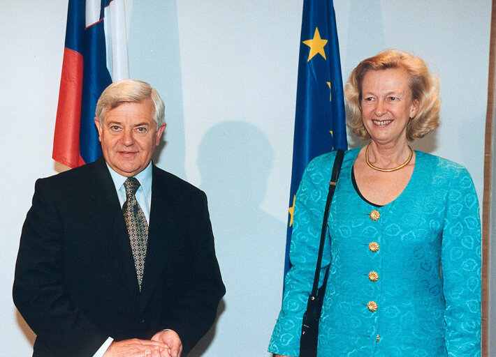 Foto 1: Visit of the President of Slovenia to the EP in Strasbourg.