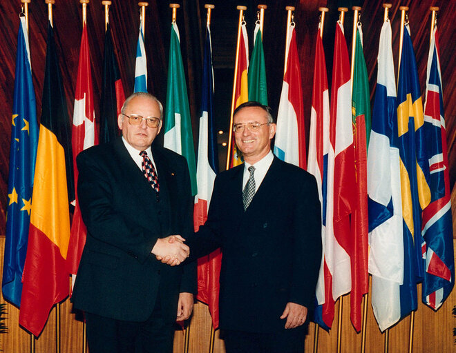 Photo 1: Visit of the President of Germany to the EP in Strasbourg.