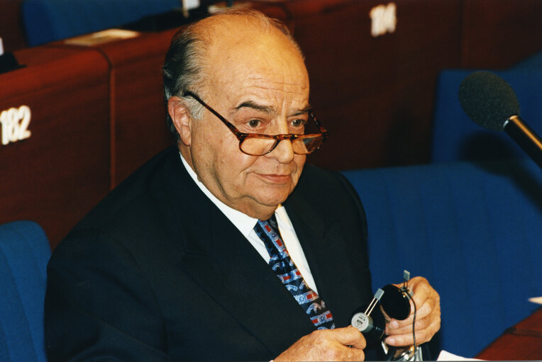 Lucio MANISCO in plenary session in Strasbourg.