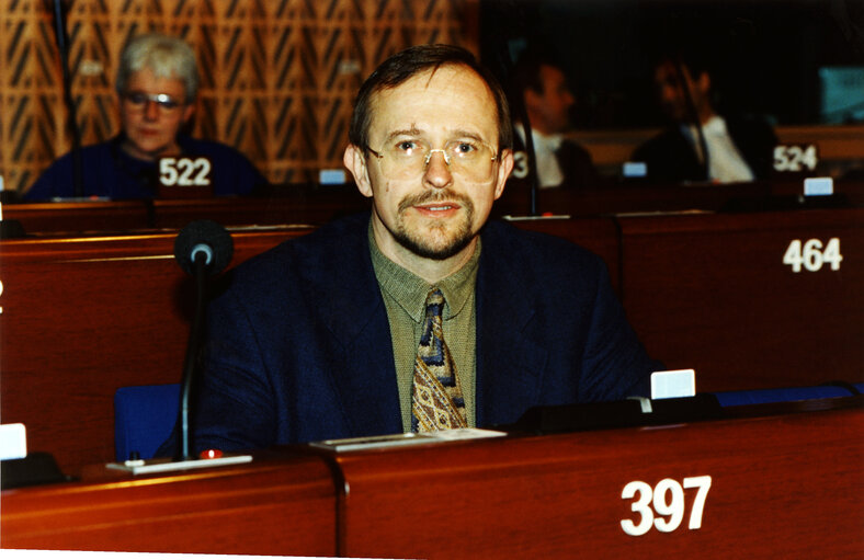 Foto 1: Axel SCHAFER in plenary session in Strasbourg.