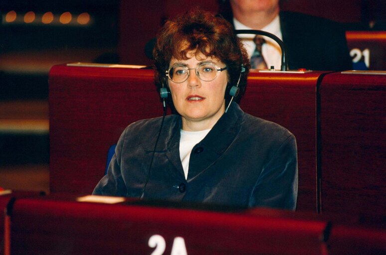 Fotó 1: Gene FITZGERALD in plenary session in Strasbourg.