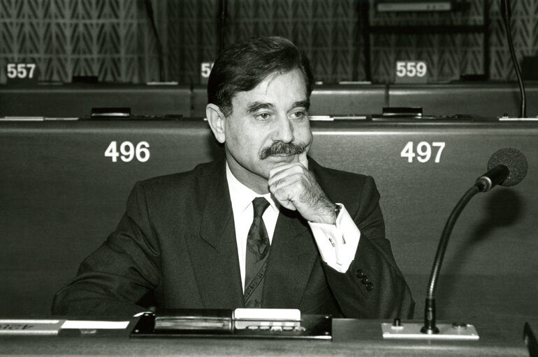 Foto 1: Leopoldo ORTIZ CLIMENT in plenary session in Strasbourg.