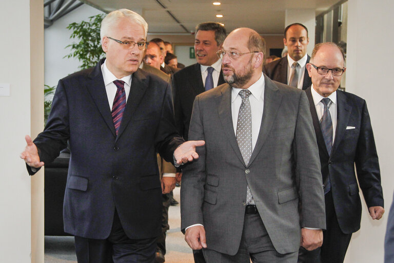 Fotografija 2: Martin SCHULZ - EP President meets with President of Croatia, Ivo JOSIPOVIC