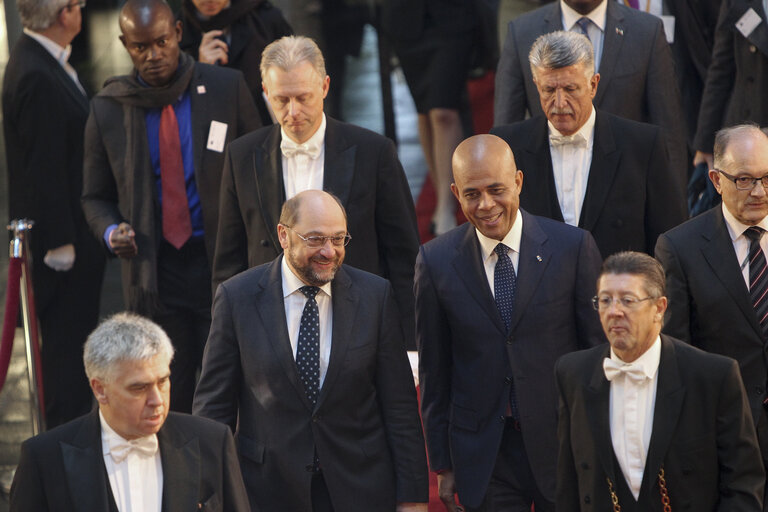 Foto 6: Official visit of  Michel joseph MARTELLY with EP President  Martin SCHULZ