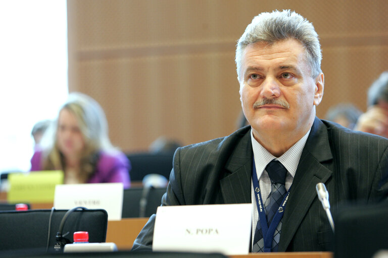 MEP Nicolae Vlad POPA attends a meeting in Brussels