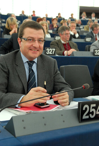 Fotografija 1: MEP Ignasi GUARDANS CAMBO attends a plenary session in Strasbourg