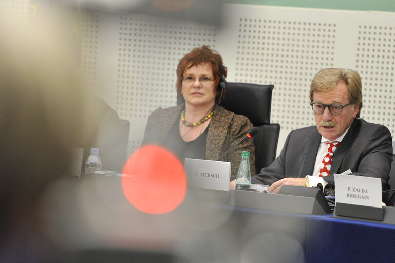 Fotografi 9: ECON Committee meeting.  Nomination ECB board.