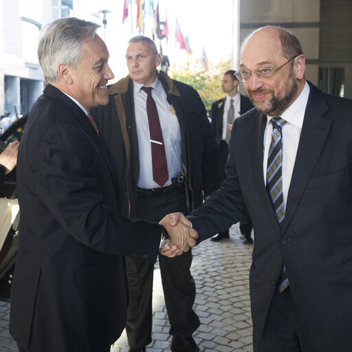 Foto 8: Martin SCHULZ - EP President meets with Sebastian PINERA, president of Chile