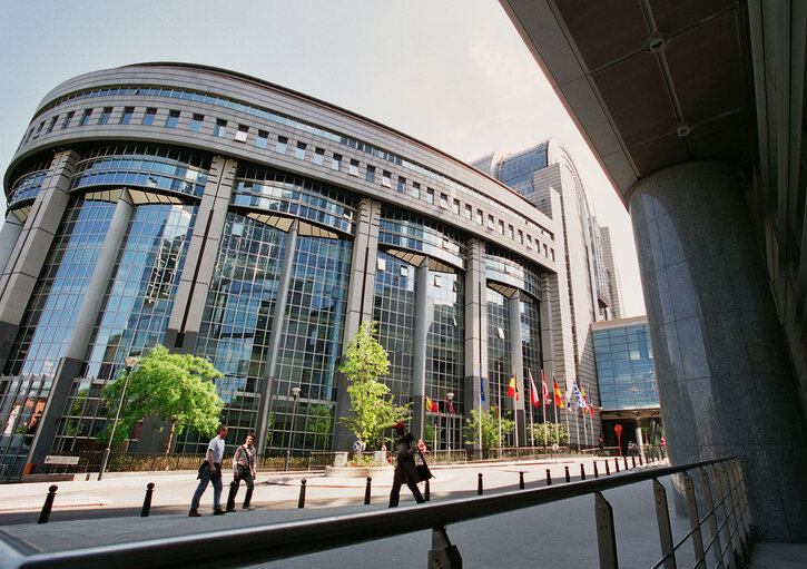 View of the EP building in Brussels.