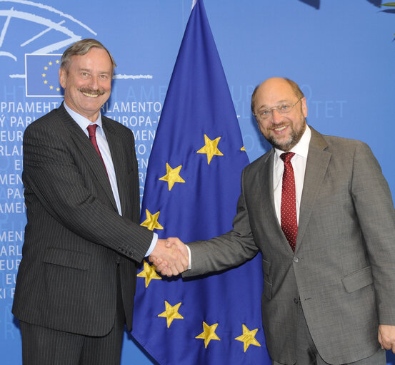 Fotografie 1: Martin SCHULZ - EP President meets with Siim KALLAS - Commissioner in charge of Transport