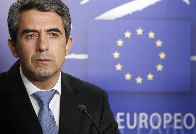 Fotografie 4: EP President meets with Rosen PLEVNELIEV - President of Bulgaria. Press point