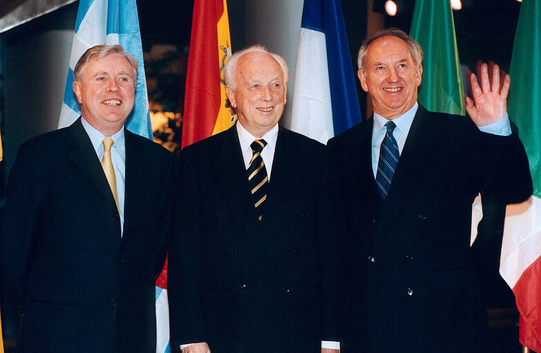 Foto 1: Official visit by Ferenc MADL, President of Hungary, to the EP in Strasbourg