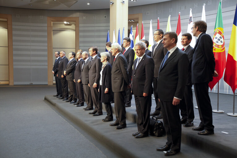 Friends of cohesion meeting in Brussels.  Family Picture