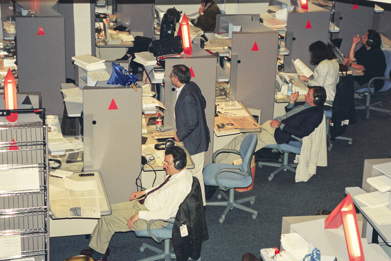 Fotografija 1: Press Room at the European Parliament in Strasbourg