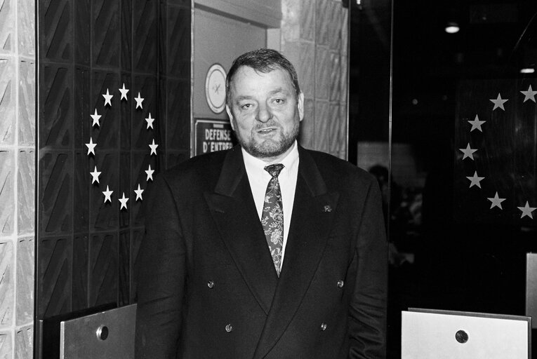 Portrait of MEP Freddy BLAK in Strasbourg