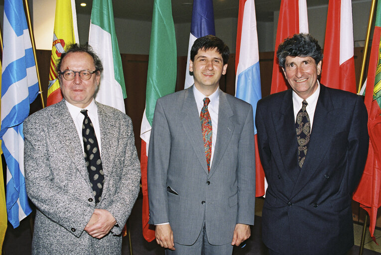 Michael SPINDELEGGER with guests at the EP in Brussels.