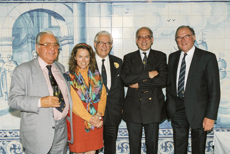 MEPs Anne Caroline McINTOSH, Madron Richard SELIGMAN and Lord PLUMB at the European Parliament in Strasbourg