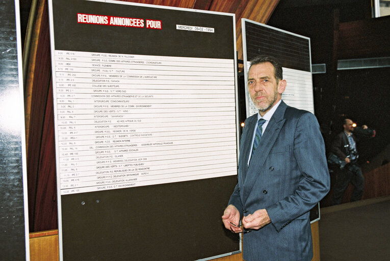 MEP Ejner Hovgard CHRISTIANSEN at the European Parliament in Strasbourg