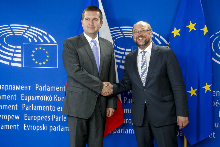 Fotogrāfija 3: EP President meets with with Jan HAMACEK - Speaker of the Chamber of Deputies of the Parliament of the Czech Republic