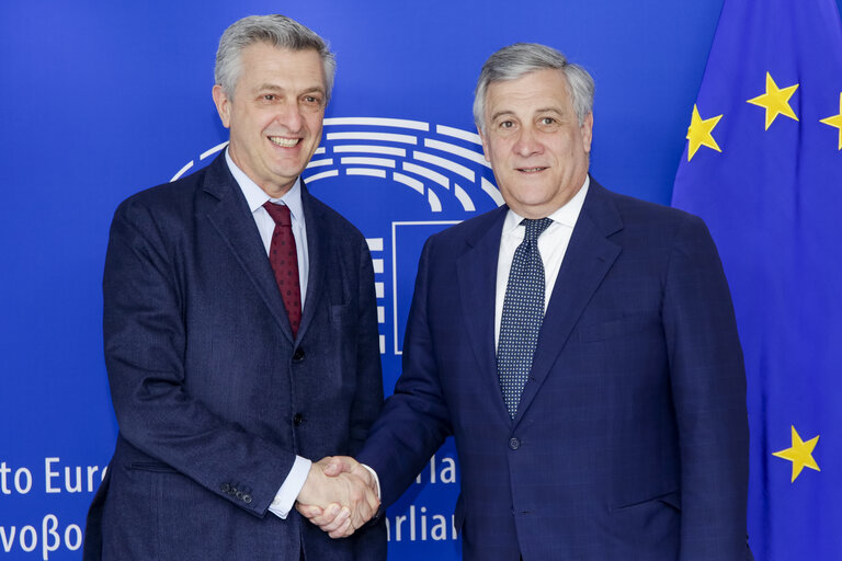 Foto 4: Antonio TAJANI - EP President meets with UN High Commissioner for refugees Filippo GRANDI