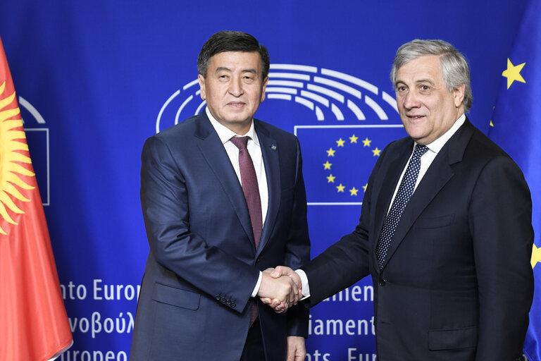 Billede 2: Visit of His Excellency Sooronbay JEENBEKOV - President of the Kyrgyz Republic to the European Parliament in Brussels