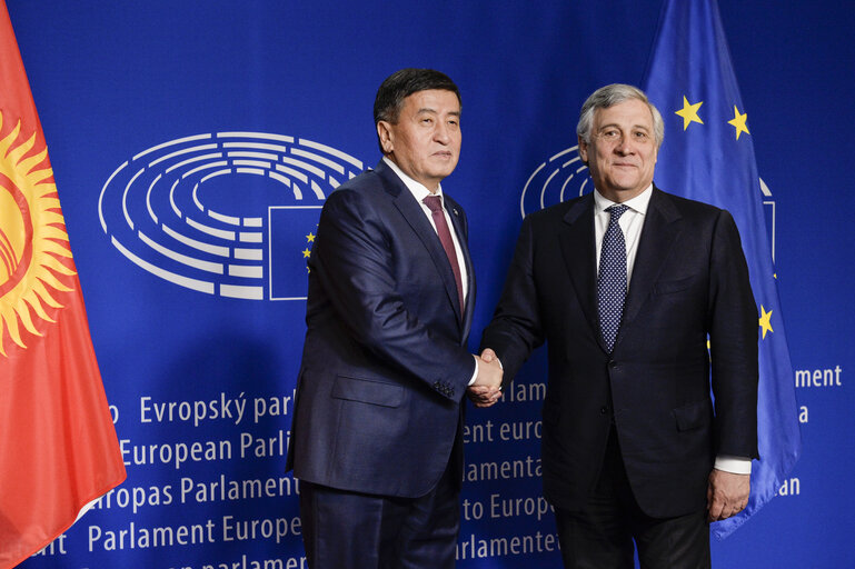 Billede 3: Visit of His Excellency Sooronbay JEENBEKOV - President of the Kyrgyz Republic to the European Parliament in Brussels