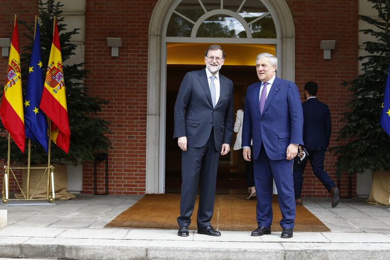 Fotogrāfija 8: Visit of the President of the European Parliament in Madrid- Bilateral meeting with the Prime Minister of Spain