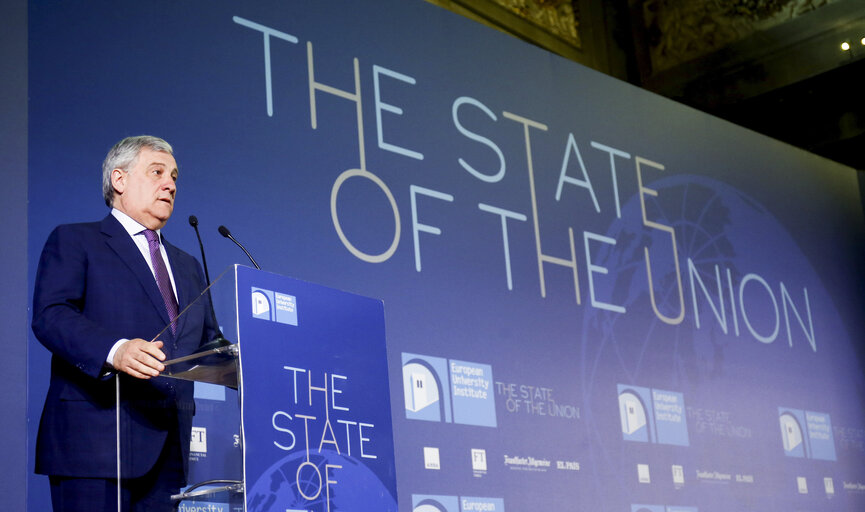 Fotografi 6: The State of the Union 2018 conference, Florence: Keynote Speech by Antonio TAJANI, President of the European Parliament