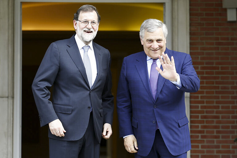 Foto 7: Visit of the President of the European Parliament in Madrid - Bilateral meeting with the Prime Minister of Spain