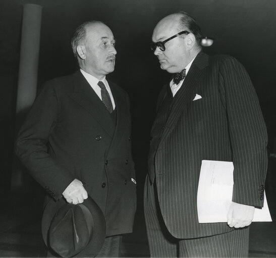 Jean Monnet chats with Paul-Henri Spaak