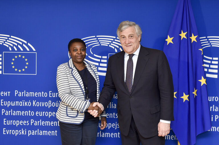 Suriet 1: Antonio TAJANI - EP President meets with MEP Cécile  KYENGE