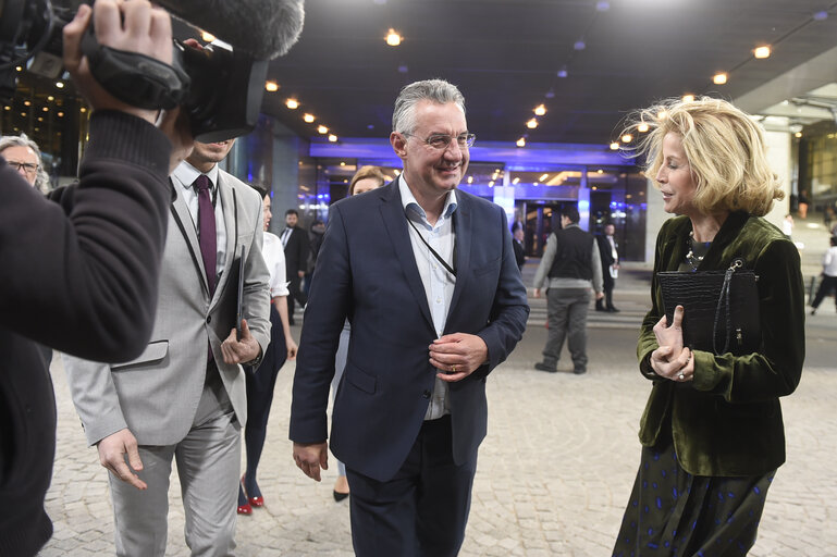 Candidates for the Presidency of the European Commission/Eurovision Debate - EU Elections 2019- Arrival of Jan ZAHRADIL, lead candidate of the Alliance of Conservatives and Reformists in Europe (ACRE)
