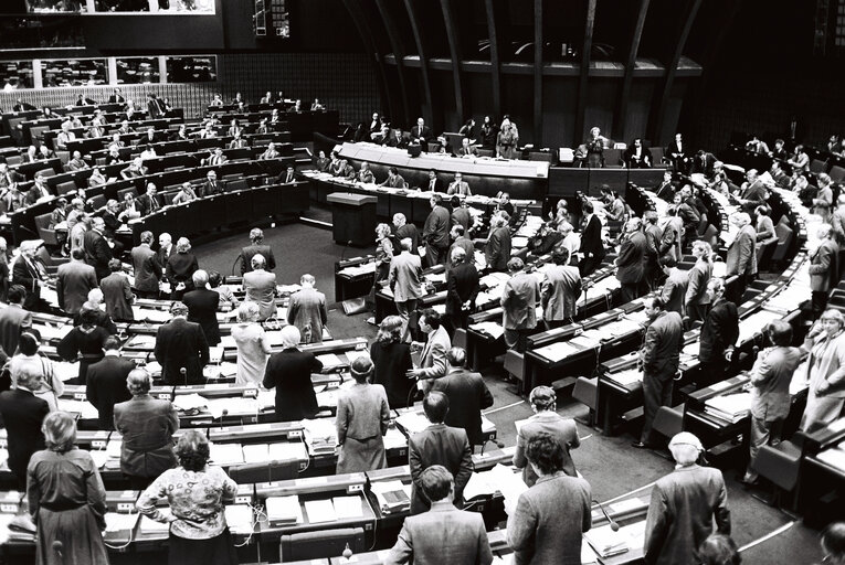 Plenary session in Strasbourg in October 1979.Vote