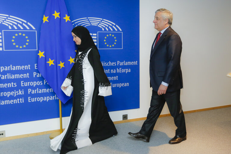 Antonio TAJANI, EP President meets with Amal AL QUABAISI, Speaker of the Federal National Council of the United Arab Emirates