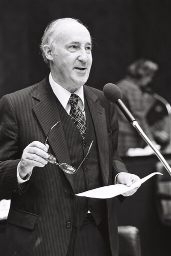 Ernst MULLER -HERMANN during a session in Luxembourg in February 1977