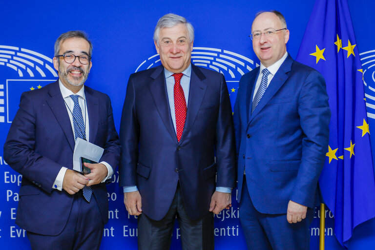 Antonio TAJANI, EP President meets with Paulo RANGEL and José Manuel FERNANDES