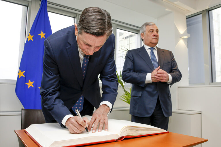 Antonio TAJANI, EP President meets with Borut PAHOR, President of Slovenia- Bilateral meeting