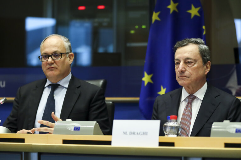 ECON committee meeting. Monetary dialogue with Mario DRAGHI - ECB President