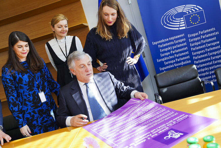 Antonio TAJANI - EP President meets with representatives of the ' Me Too movement ' - #metoo