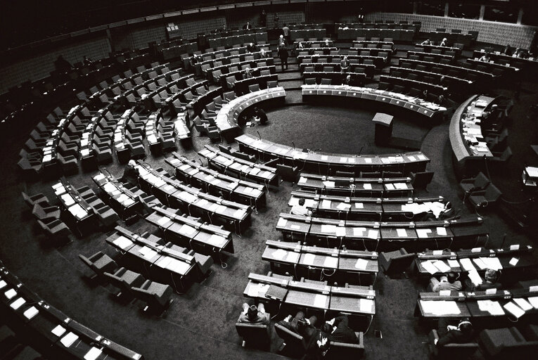 European Parliament, during a session in Strasbourg in March 1977.