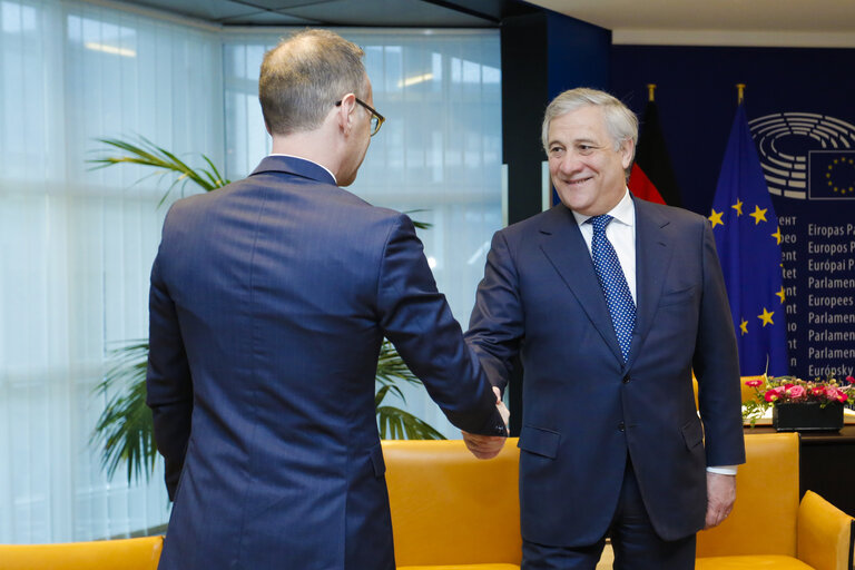 Antonio TAJANI, EP President meets with Heiko MAAS, German Federal Minister of Foreign Affairs