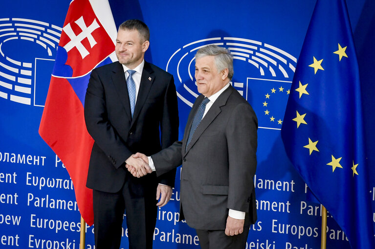 Fotografija 6: Antonio TAJANI, EP President meets with Peter PELLEGRINI,  Slovak Prime Minister