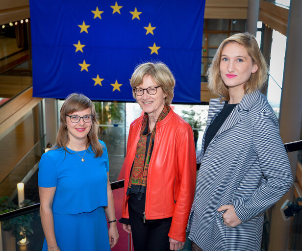 Mady DELVAUX-STEHRES and her team in the EP in Strasbourg