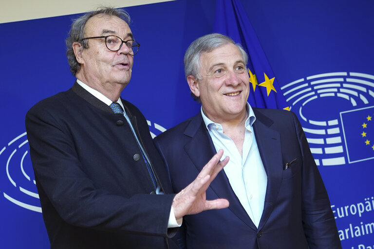 Photo 4: Antonio TAJANI, EP President meets with Karl-Heinz FLORENZ